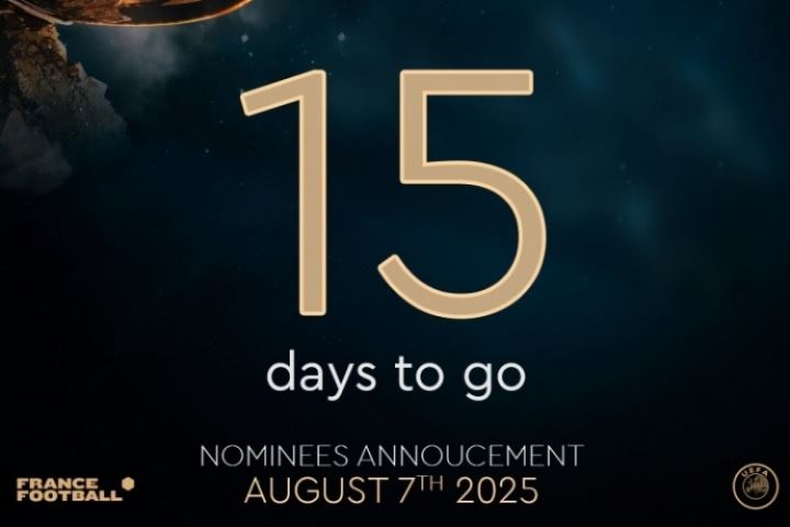 倒计时15天！官方预热：2025男足金球奖候选名单将在两周后公布