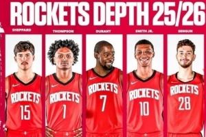 名嘴：谢泼德不适合长时间打控卫 火箭可让KD&申京承担些组织任务